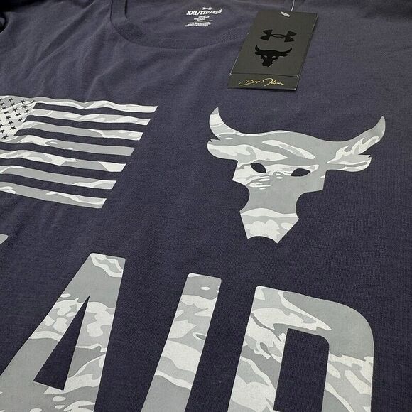 NWT UA Project Rock Veterans Day United By Air T Shirt 2XL Under Armour Military - Picture 2 of 12